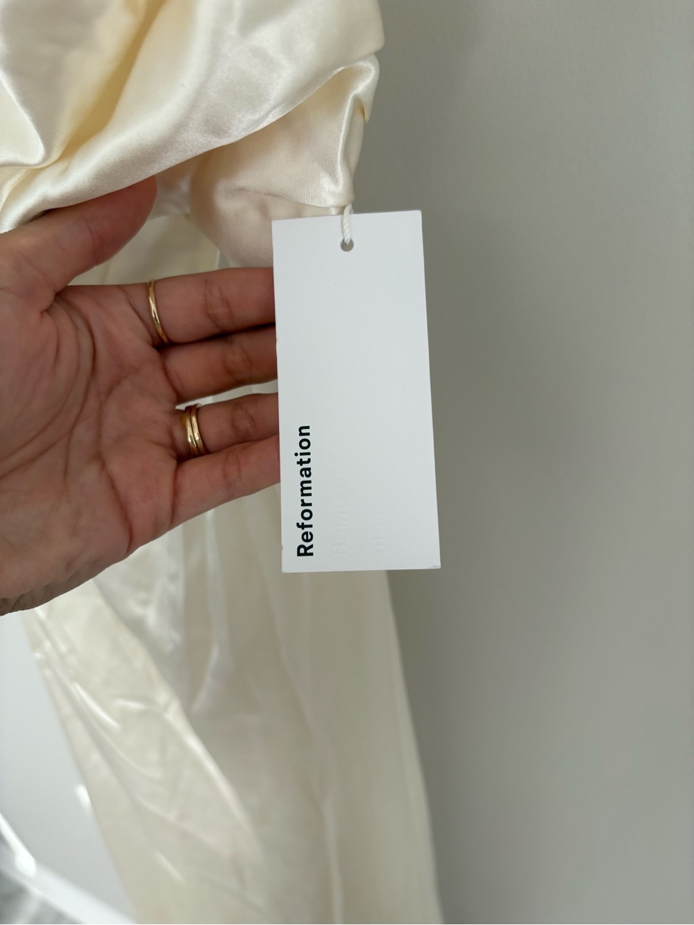 Reformation Ivory Satin Slip Gown - Picture 6 of 11